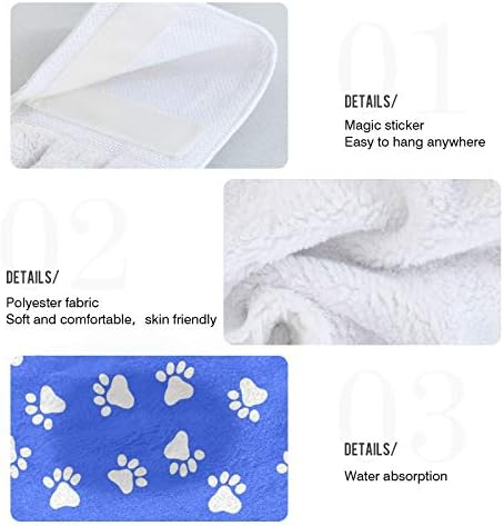AUUXVA Cute Dog Cat Paw Print Towels 2 Pack 1