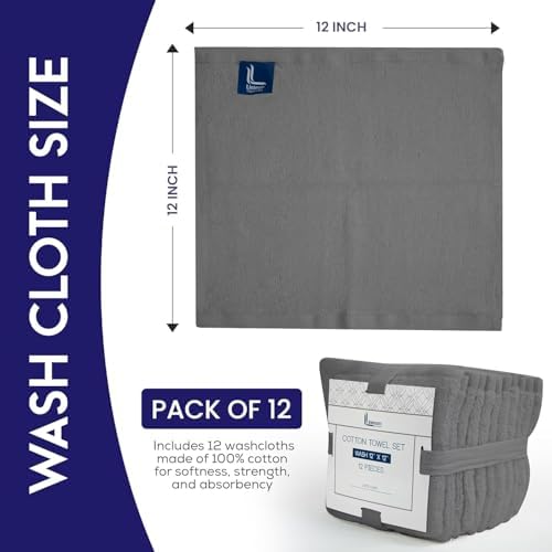 Luxurious Soft Zero Twist Wash Cloths
