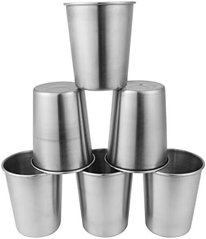 Sturdy Glass Drinking Cups Reusable Stainless Steel Pint Cups for_daily Use