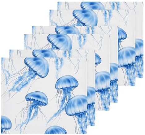 Xigua Watercolor Blue Jellyfish Washcloth Set