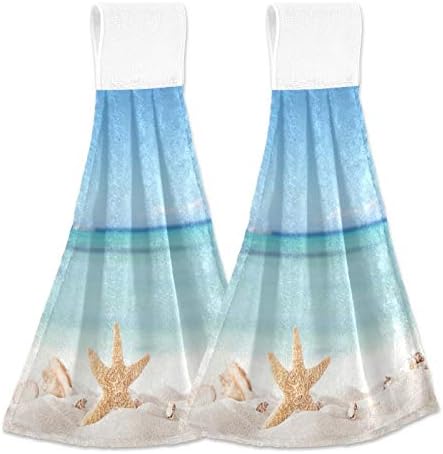 Weightless Cushy and Stylish Summer Starfish Seashell Hand Towels