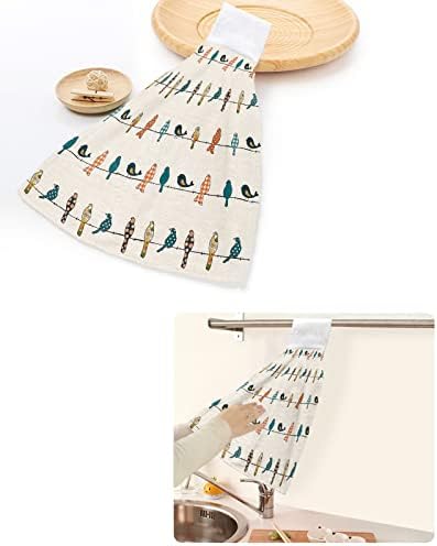 Premium Hanging Kitchen Towels - 18x14inch Colorful Plaid