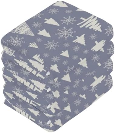 Yettasbin Christmas Tree Washcloths 2-Piece Set for Baby Adults