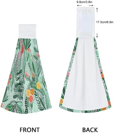 2-Pack Coral Velvet Hanging Hand Towels