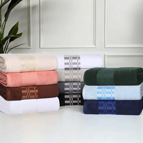 6-Piece Geometric Cotton Towels - Quick Dry Stylish