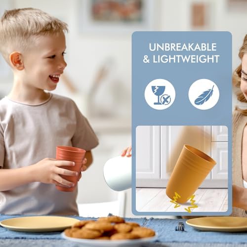 BPA-Free Reusable Plastic Cups 8-Pack