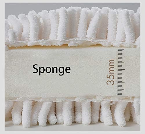 Soft Absorbent Chenille Hand Towels Set of Two White and Grey