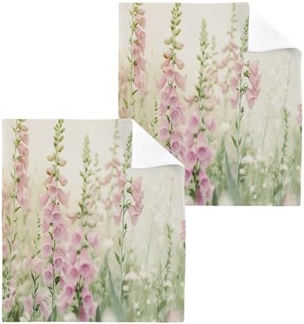 Xigua Wildflowers Washcloth Set - Fast Drying Cotton Towels for All Uses