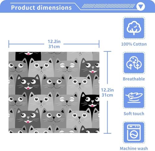 Highly Absorbent Soft Fingertip Cotton Washcloth Set of 2