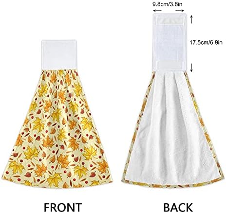 autumn Kitchen Hand Towels 2pc with maple Design
