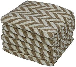 Violet Linen Versailles Hand Towels - Taupe Set of 6