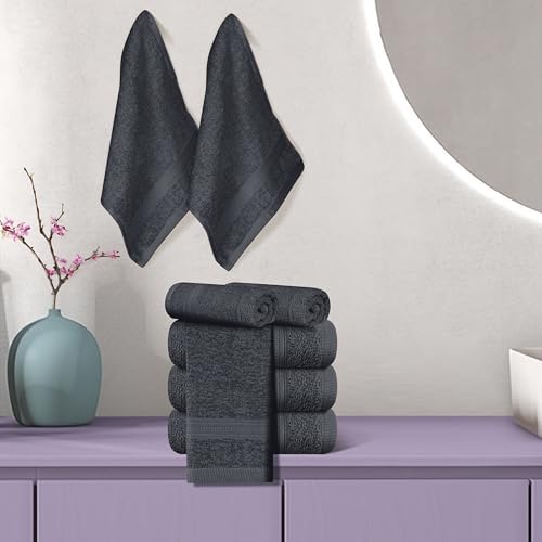 BOUTIQUO Ultra Soft Cotton Washcloths 12 Piece Set