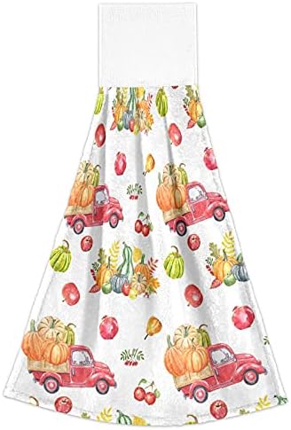Fall Harvest Red Truck Hand Towels Set of 2