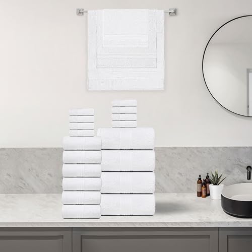Dewall Maisons 18-Piece White Towel Set