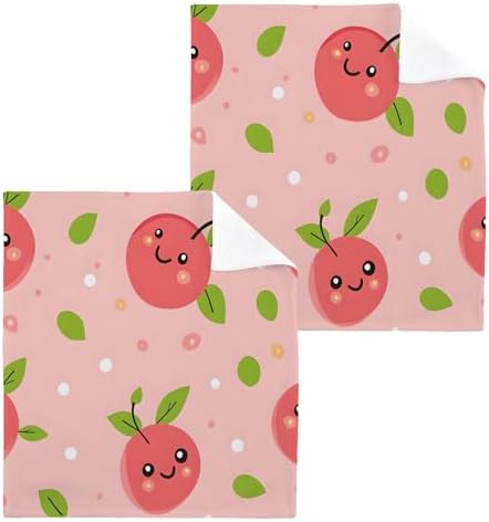 Cute Cherry Washcloth Set