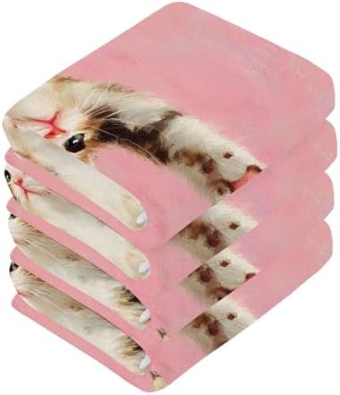 Xigua Kitten Washcloths Set of 2 12x12 Inch 1