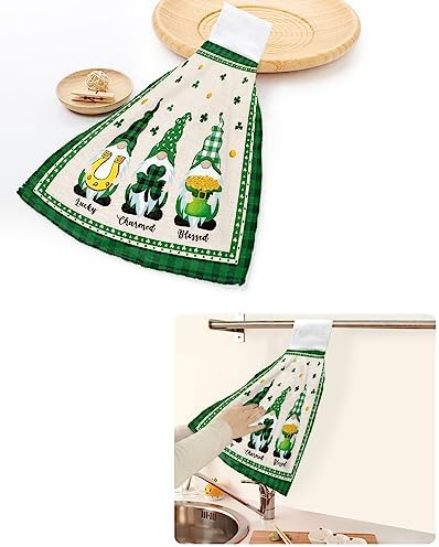 St Patricks Day 2-Piece Absorbent Towels with Hanging Loops