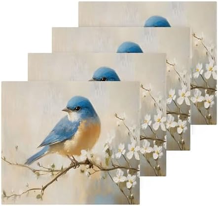 Stylish Xigua Blue Bird Washcloth Set