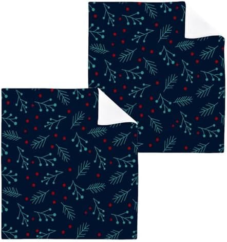 Festival-Worthy Soft Absorbent 12x12 Christmas Washcloth Set