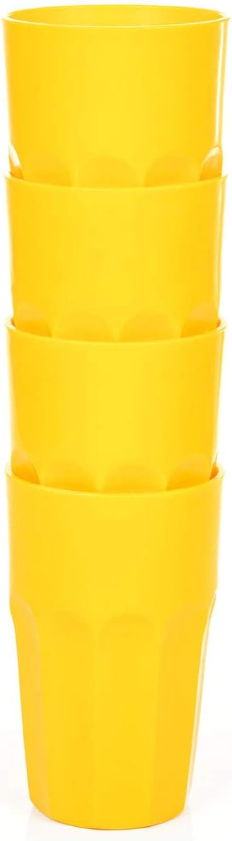 Mintra Home Drank Cup 4PK Yellow 15oz