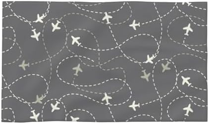 Pevtufa Airplane Routes 275x16in Washcloths for Bathroom Spa Gym Face Towels