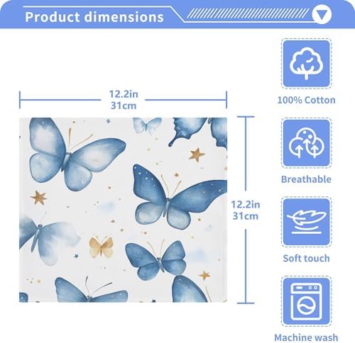 Xigua Watercolor Butterfly Washcloth Set