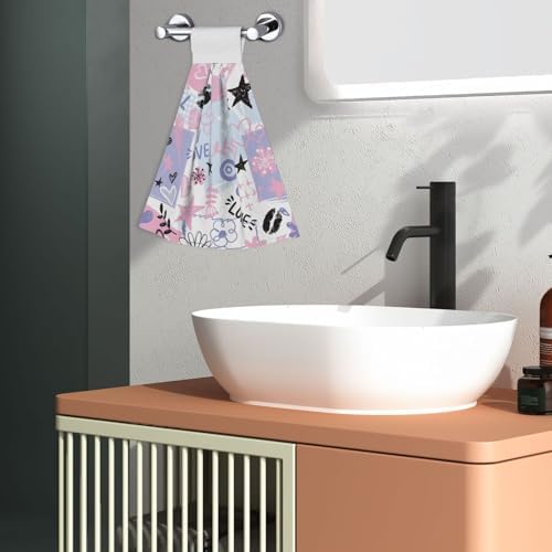 ZZhua Heart Flower Lip Girl Heart Towels for Kitchen Bathroom - Perfect Fit