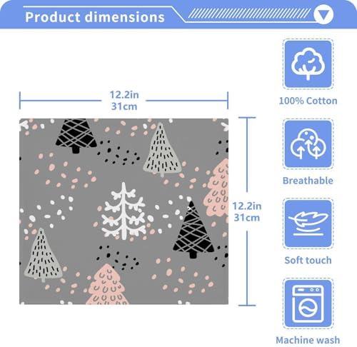 Burbuja Christmas Trees Washcloths