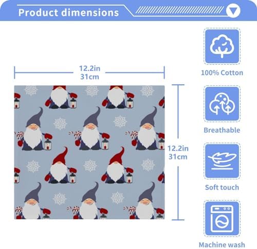 Christmas Gnome Washcloth Set 2 Pack
