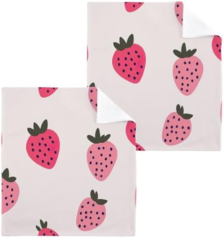 Cute Strawberry Washcloth Set for Fast-Drying Multi-Purpose Towels