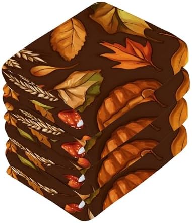 Xigua Autumn Elements Washcloth Set for Bath Kitchen