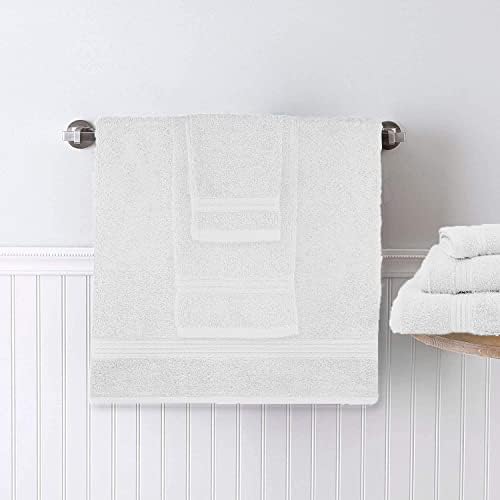 Elegant 8-Piece Cotton Towel Set Soft Absorbent Machine Washable