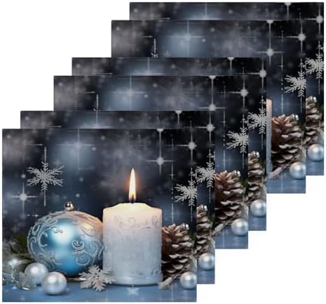 Christmas Candle Washcloths 2 Pack Soft Reusable Face Towels