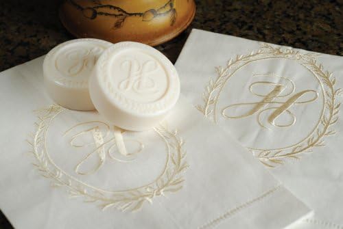 Mud Pie Initials Home Linen Towels and Round Soap Set