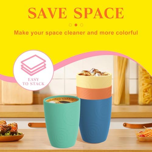 Homienly 12oz wheat straw cups Premium drinking cups stackable safe