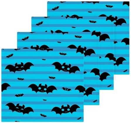 Cute Halloween Bat Washcloth Set - 12 x 12 Inch
