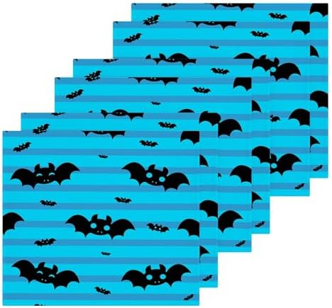 Cute Halloween Bat Washcloth Set - 12 x 12 Inch