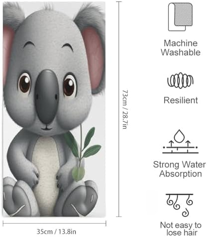 Cartoon Koala Bath Towel Portable Durable