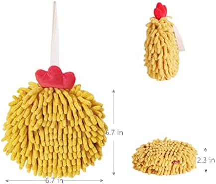 Cute Fuzzy Chenille Hand Towels with Hanging Loops Perfect for Kitchen Bathroom