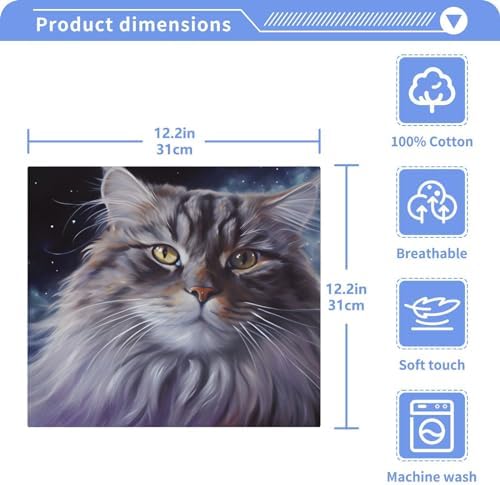 4-Piece Galaxy Print Washcloth Soft Cotton for Home Travel