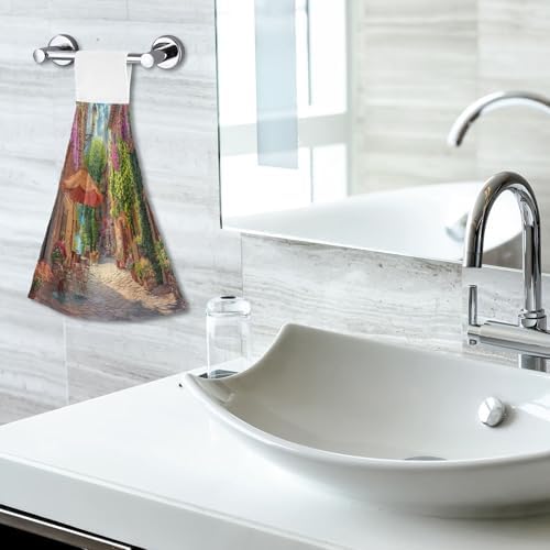 Perfect Quick Dry Kitchen Towels with LoopItalian Street Scene