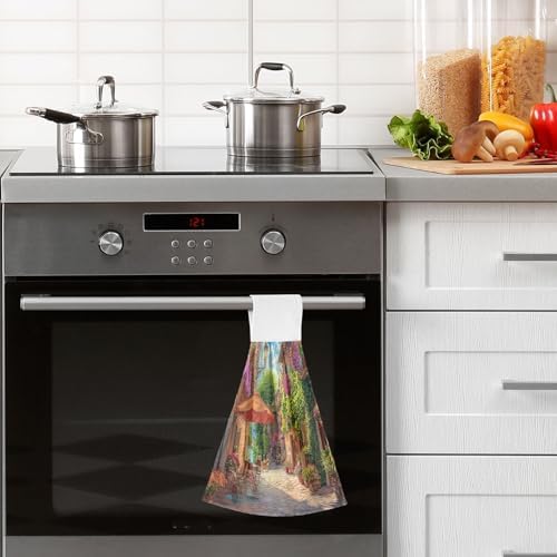 Perfect Quick Dry Kitchen Towels with LoopItalian Street Scene