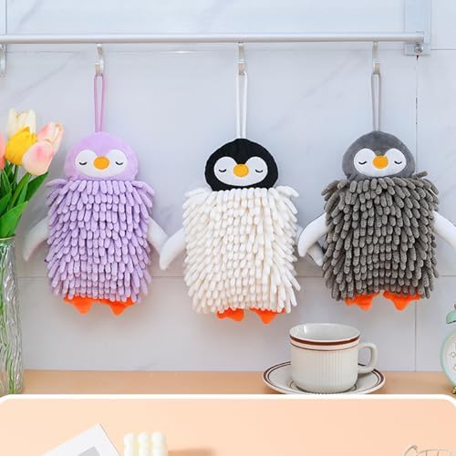 Absorbent Microfiber Cartoon Hand Towel for Home Use