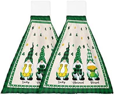 St Patricks Day 2-Piece Absorbent Towels with Hanging Loops
