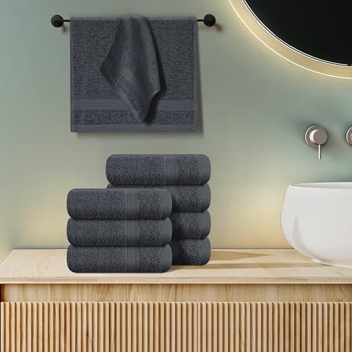 BOUTIQUO Ultra Soft Cotton Washcloths 12 Piece Set