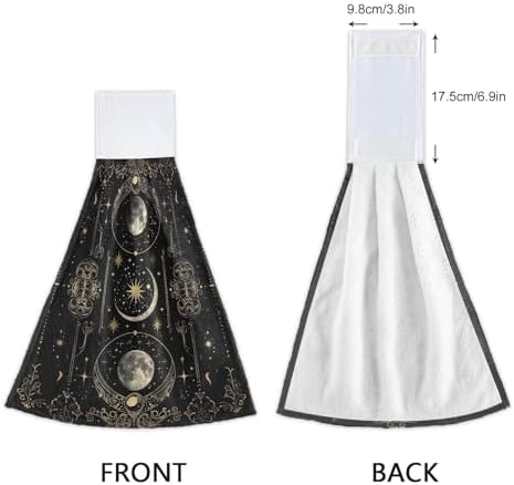Set of 2 Hand Towels with Hanging Loop - 182x14 inches