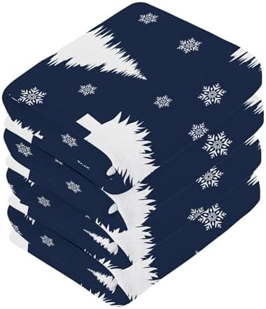 Xigua Christmas Trees Washcloths Set of 2 12x12 Inch 1