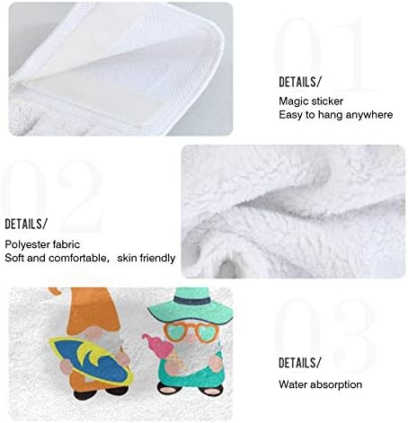Beach Gnome Kitchen Hanging Hand Towels 100 Poly Fast Dry 2 PC BPls