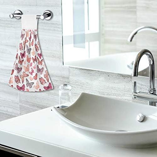 Summer Pink Butterflies Kitchen Towels