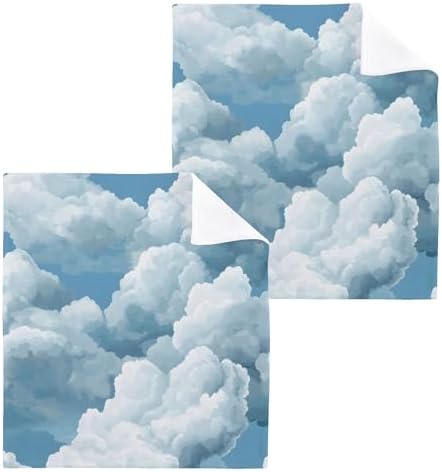Xigua White Clouds Washcloth Set Fast-Drying Versatile Towels